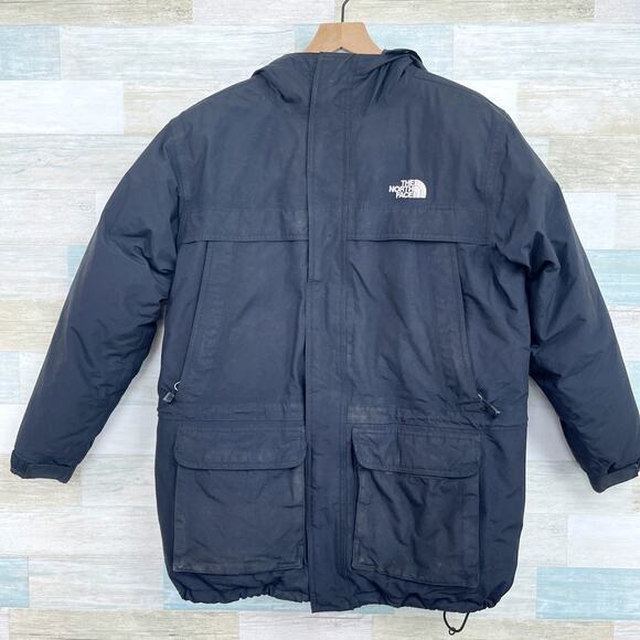 The North Face Goose Down Insulated Ski Jacket Black Snow Nylon Kids Boys XL - Picture 1 of 10